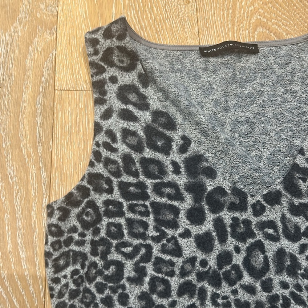 White House Black Market Animal Print Tunic - Picture 5 of 10